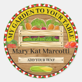 Adesivo Redondo Da minha Fazenda de jardim