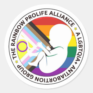 Adesivo redondo da Rainbow ProLife Alliance
