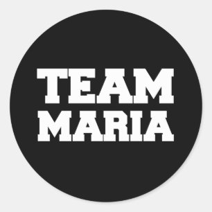 Adesivo Redondo Da "t-shirt de Maria equipe"