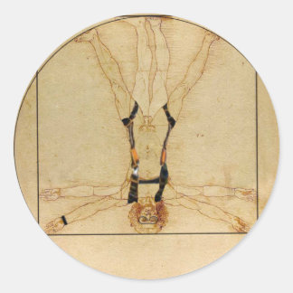 Adesivo Redondo da Vinci Skydiving