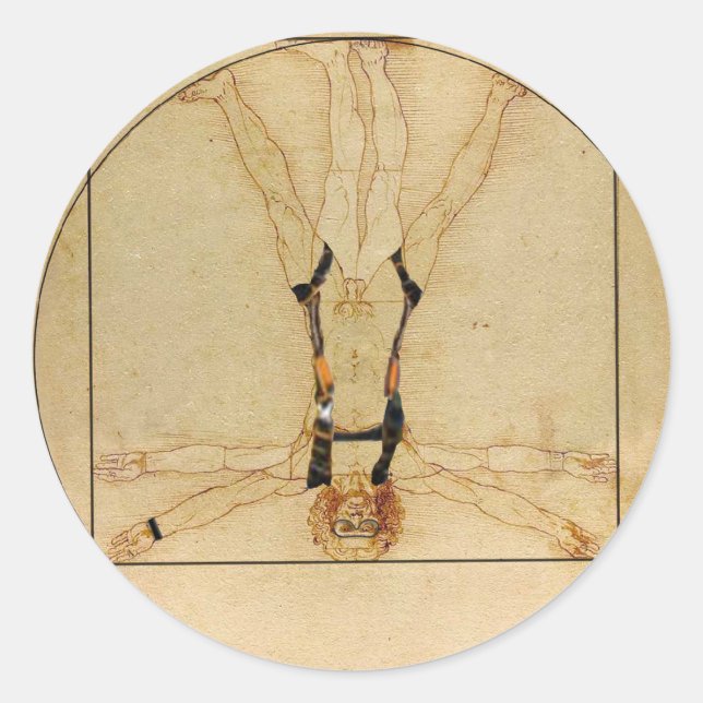 Adesivo Redondo da Vinci Skydiving (Frente)