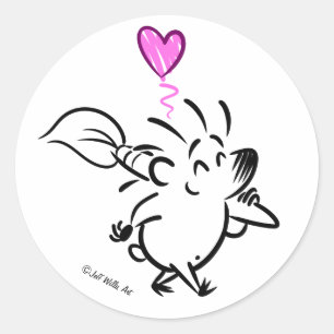 ADESIVO REDONDO DAB: ARTISTA HEDGEHOG