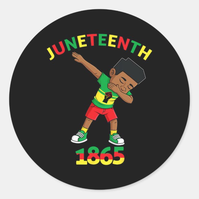 Adesivo Redondo Dabbing Black King 1865 Brown Skin Boys (Frente)