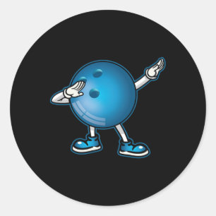 Adesivo Redondo Dabbing Boliche Ll Tee Kids Boys Dab Dance Gifes