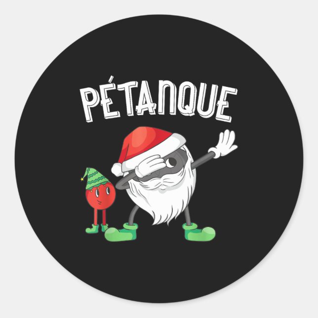 Adesivo Redondo Dabbing Boules Ball Dab Christmas Cap Bouler Boule (Frente)