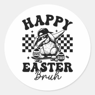 Adesivo Redondo Dabbing Bunny Páscoa Bruh Felz pascoa Bruh