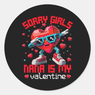 Adesivo Redondo Dabbing Heart Sorry Girls Nana Valentine Building 