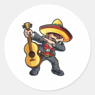 Adesivo Redondo Dabbing Mariachi T Shirt Cinco De Mayo Kids Boys M