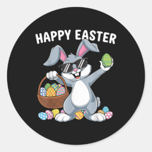 Adesivo Redondo Dabbing Rabbit Day Egs Dab Boys Bunn