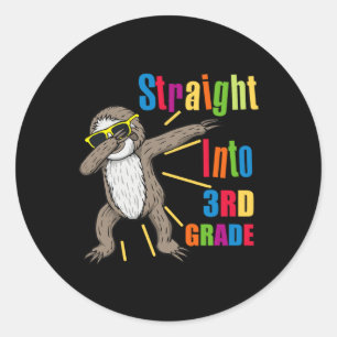 Adesivo Redondo Dabbing Sloth Hetero em 3º grau primeiro