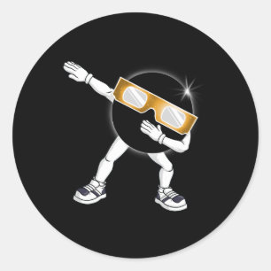Adesivo Redondo Dabbing Total Solar Eclipse 2024 Totality Dab Boys