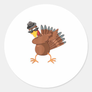 Adesivo Redondo Dabbing Turkey Shirt Thirt Thatitude Boys Kids Tu