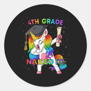 Adesivo Redondo Dabbing Unicorn 4 De Julho Girls Kids Teens Ameri