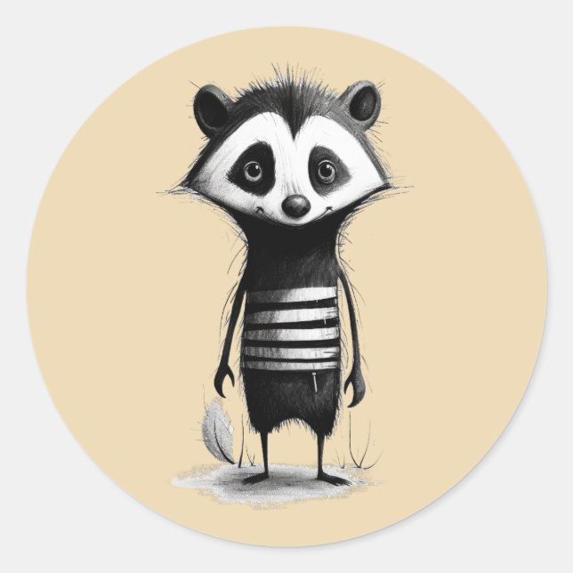 Adesivo Redondo Dachs badger (Frente)