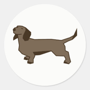 Adesivo Redondo Dachshund