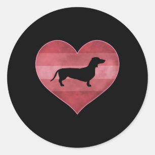 Adesivo Redondo Dachshund Day He Love