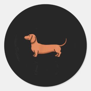 Adesivo Redondo Dachshund engraçado wiener cachorro longo clube ra