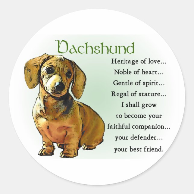 Adesivo Redondo Dachshund Gifts (Frente)