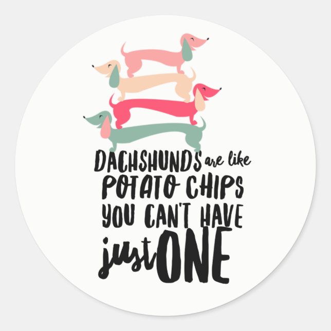 Adesivo Redondo Dachshund Love Glossy Sticker 3 polegadas (folha d (Frente)