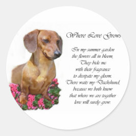 Adesivo Redondo Dachshund Lovers Gifts