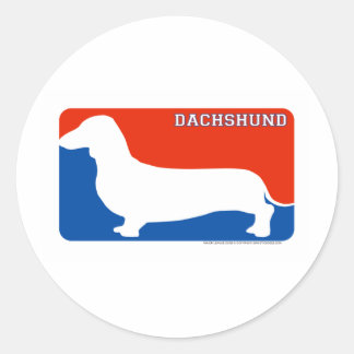 Adesivo Redondo Dachshund Major League Dog Sticker