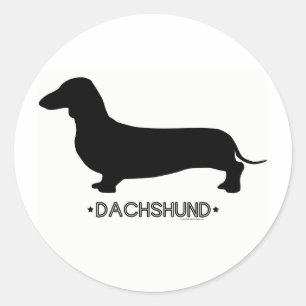 Adesivo Redondo Dachshund Sticker