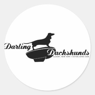 Adesivo Redondo Dachshund Stickers