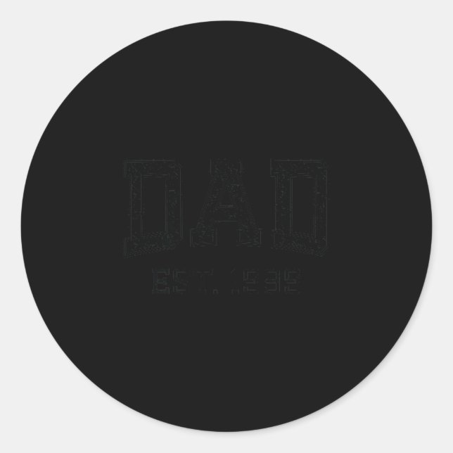 Adesivo Redondo Dad Est 1999 Dad D Husband Father Grandpa  (Frente)