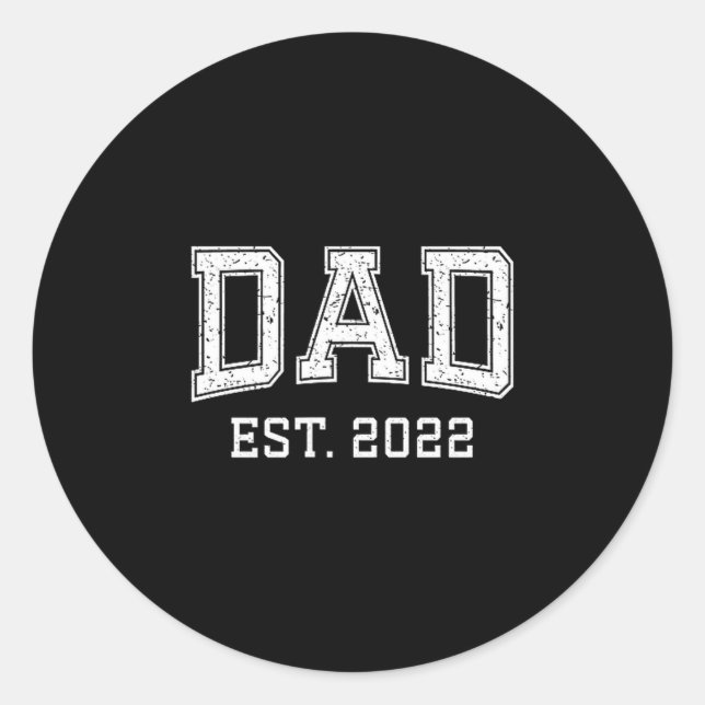 Adesivo Redondo Dad Est 2022 Dad D Fathers Day Ized  (Frente)