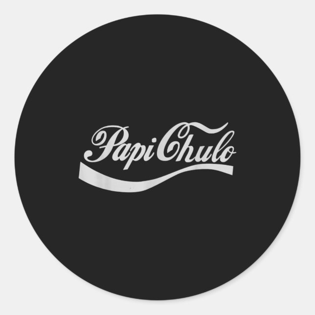 Adesivo Redondo Dad Gift Father's Day Pa Chulo Mexican  (Frente)