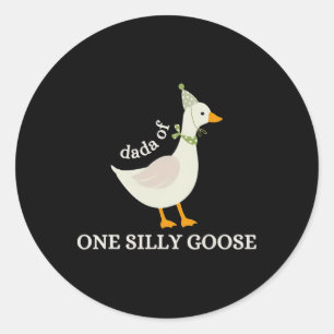Adesivo Redondo Dada De Um Bobo Goose Papa Dia de os pais