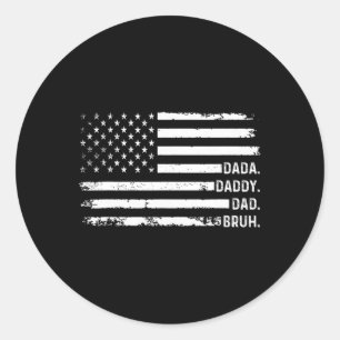 Adesivo Redondo Dada Pai Pai Bruh Men Engraçado Dia de os pais Ame