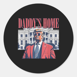 Adesivo Redondo Daddys Home, Trump 2024, Retire a América