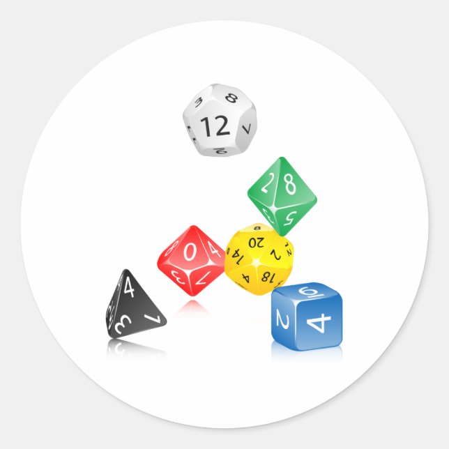 Adesivo Redondo Dados (Frente)