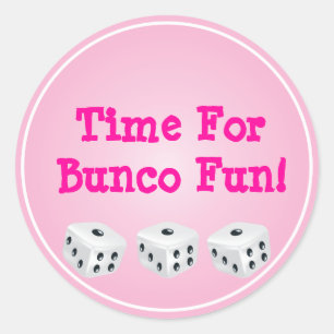 Adesivo Redondo dados com o círculo cor-de-rosa customizável