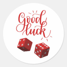 Adesivo Redondo dados do dia da sorte