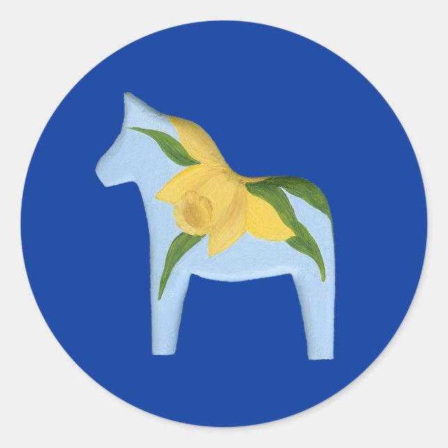Adesivo Redondo Daffodil Horse Sticker (Frente)