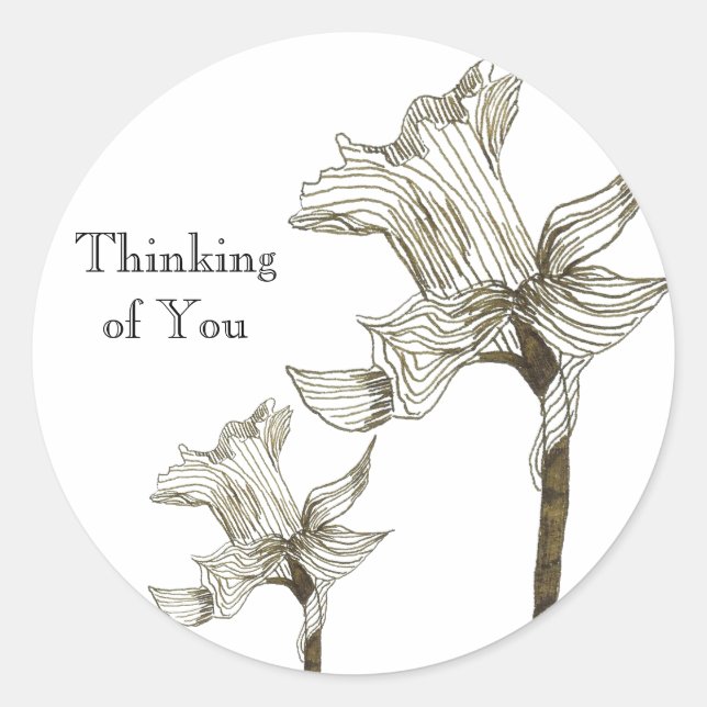 Adesivo Redondo Daffodil Sticker (Frente)
