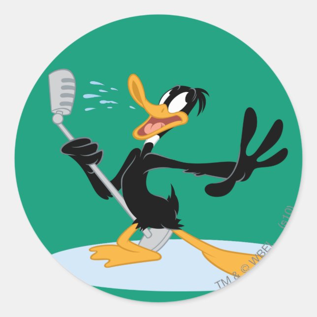 Adesivo Redondo DAFFY DUCK™ Cantando (Frente)