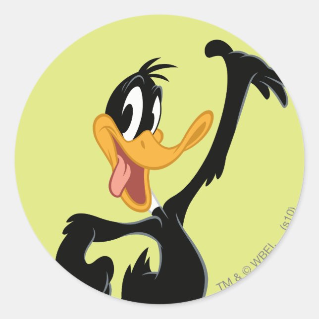 Adesivo Redondo DAFFY DUCK™ clássico (Frente)