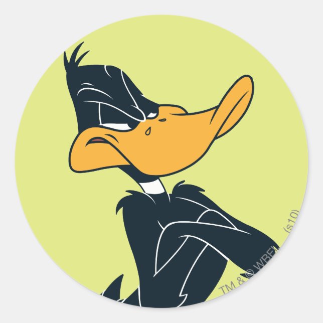 Adesivo Redondo DAFFY DUCK™ com braços cruzados (Frente)
