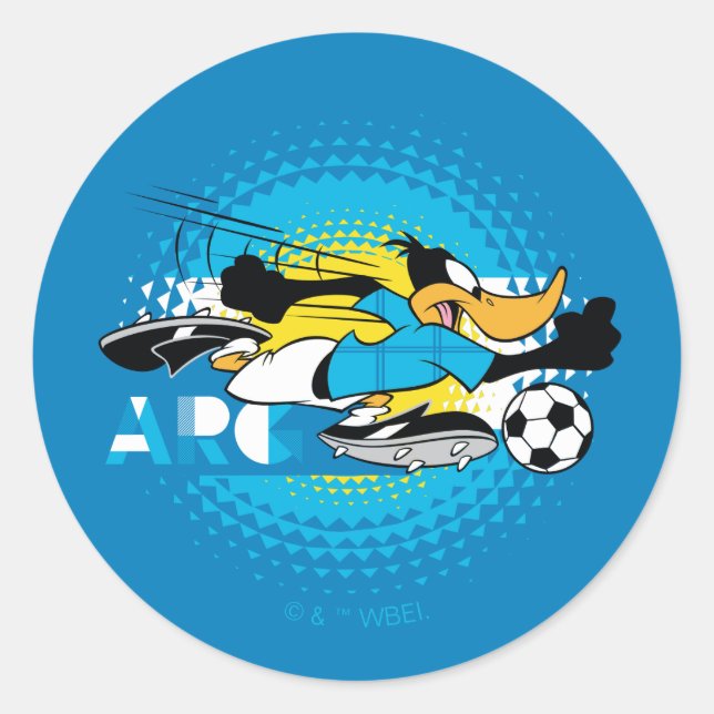 Adesivo Redondo DAFFY DUCK™ Team Argentina Soccer Graphic (Frente)