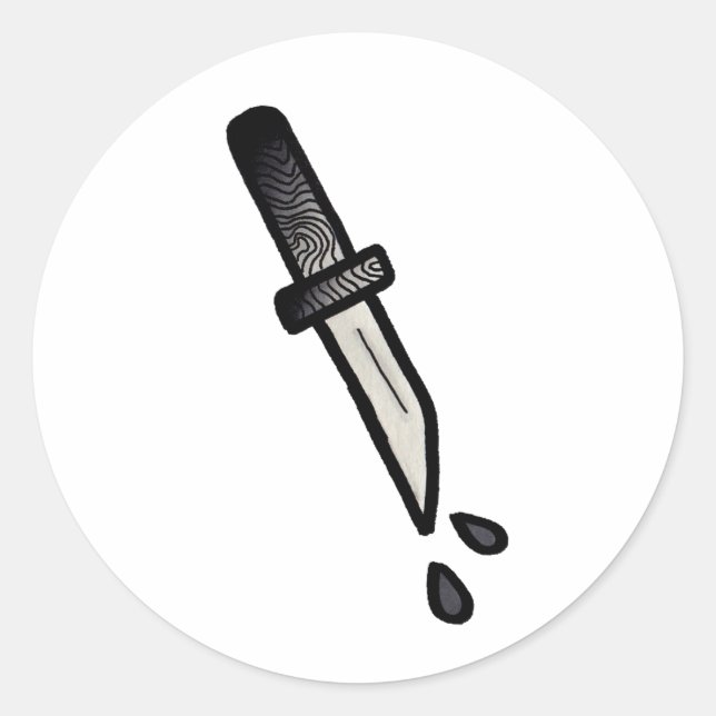 Adesivo Redondo DAGGER // Stickers. (Frente)