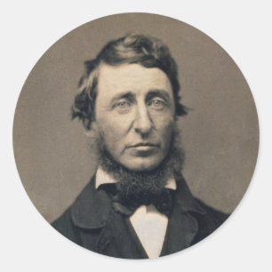 Adesivo Redondo Daguerreotype de Maxham do retrato de Henry David