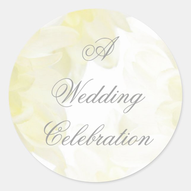 Adesivo Redondo Dahlia Wedding Sticker (Frente)
