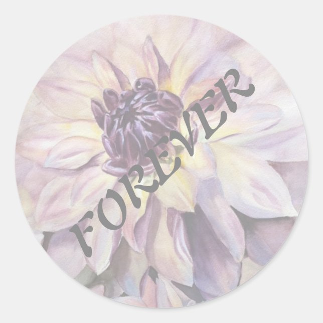 ADESIVO REDONDO DAHLIA WEDDING STICKERS (Frente)