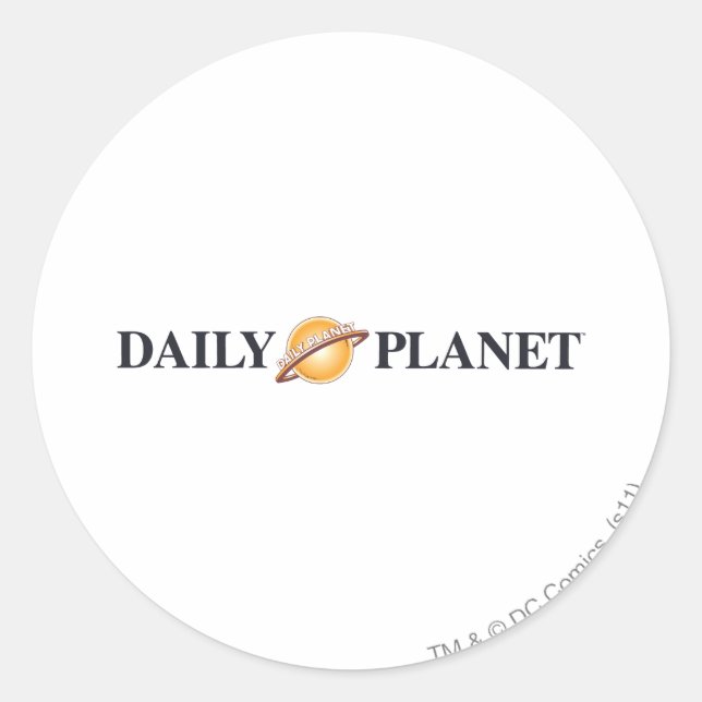 Adesivo Redondo Daily Planet Logo (Frente)