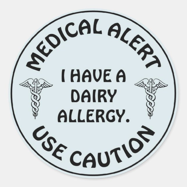 ADESIVO REDONDO DAIRY ALLERGY (Frente)
