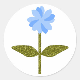Adesivo Redondo Daisy Flower Bonito Sticker