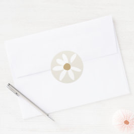 Adesivo Redondo Daisy Invitation Envelope Selo